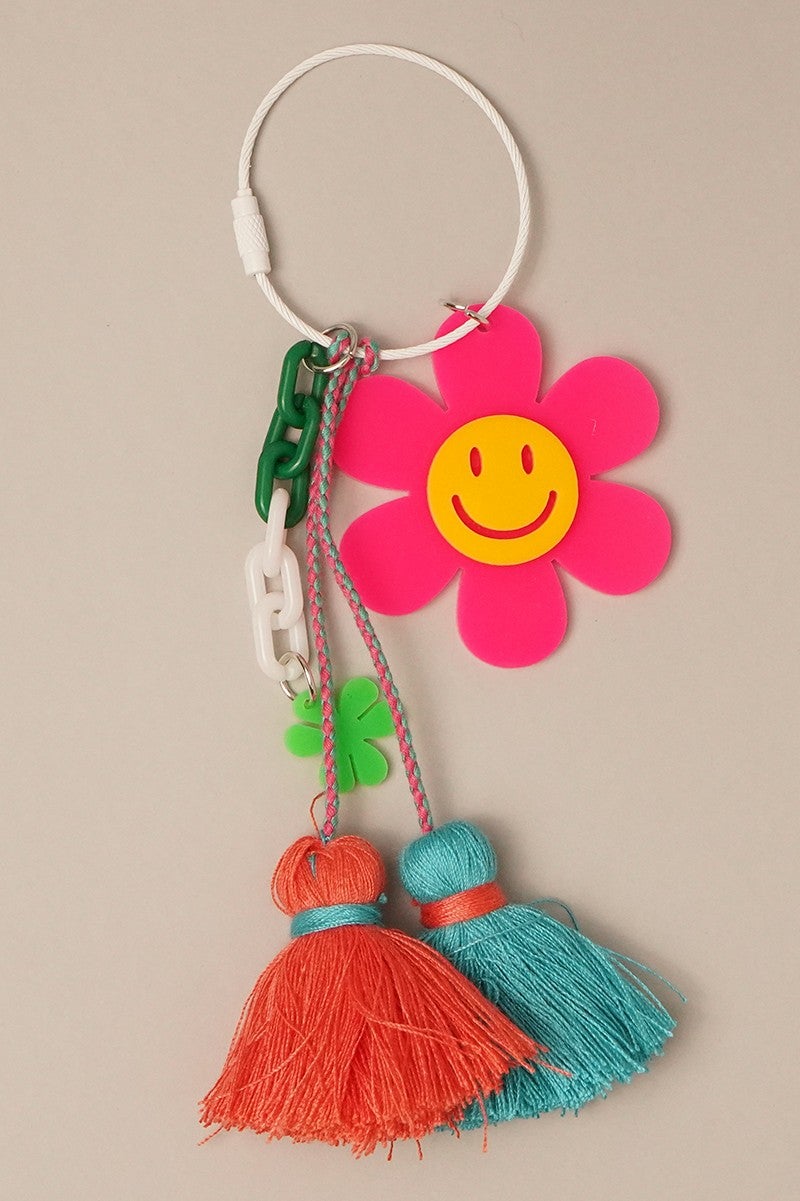 Flower Keychain Tassel Bag Charm