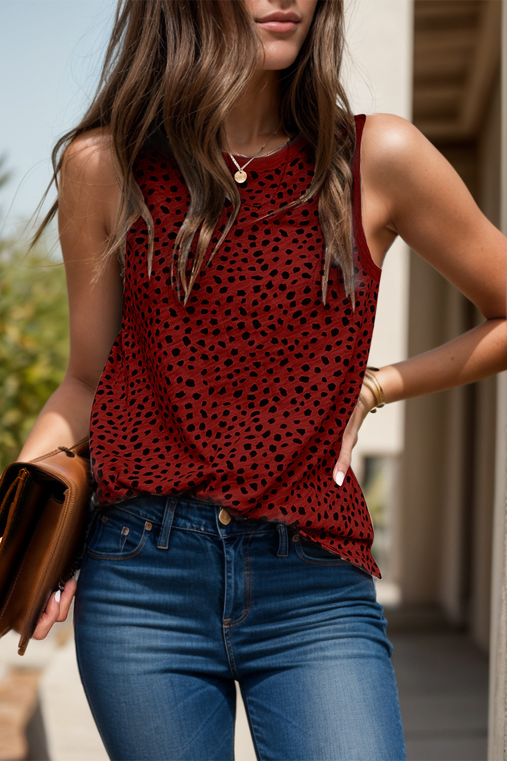 Printed Round Neck Tank