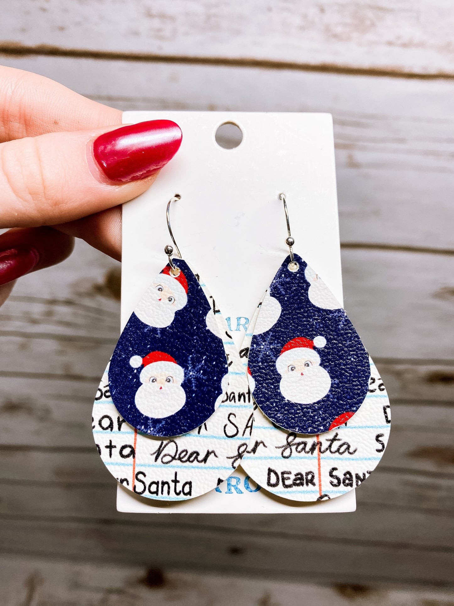 Letter to Santa Double Layered Earrings