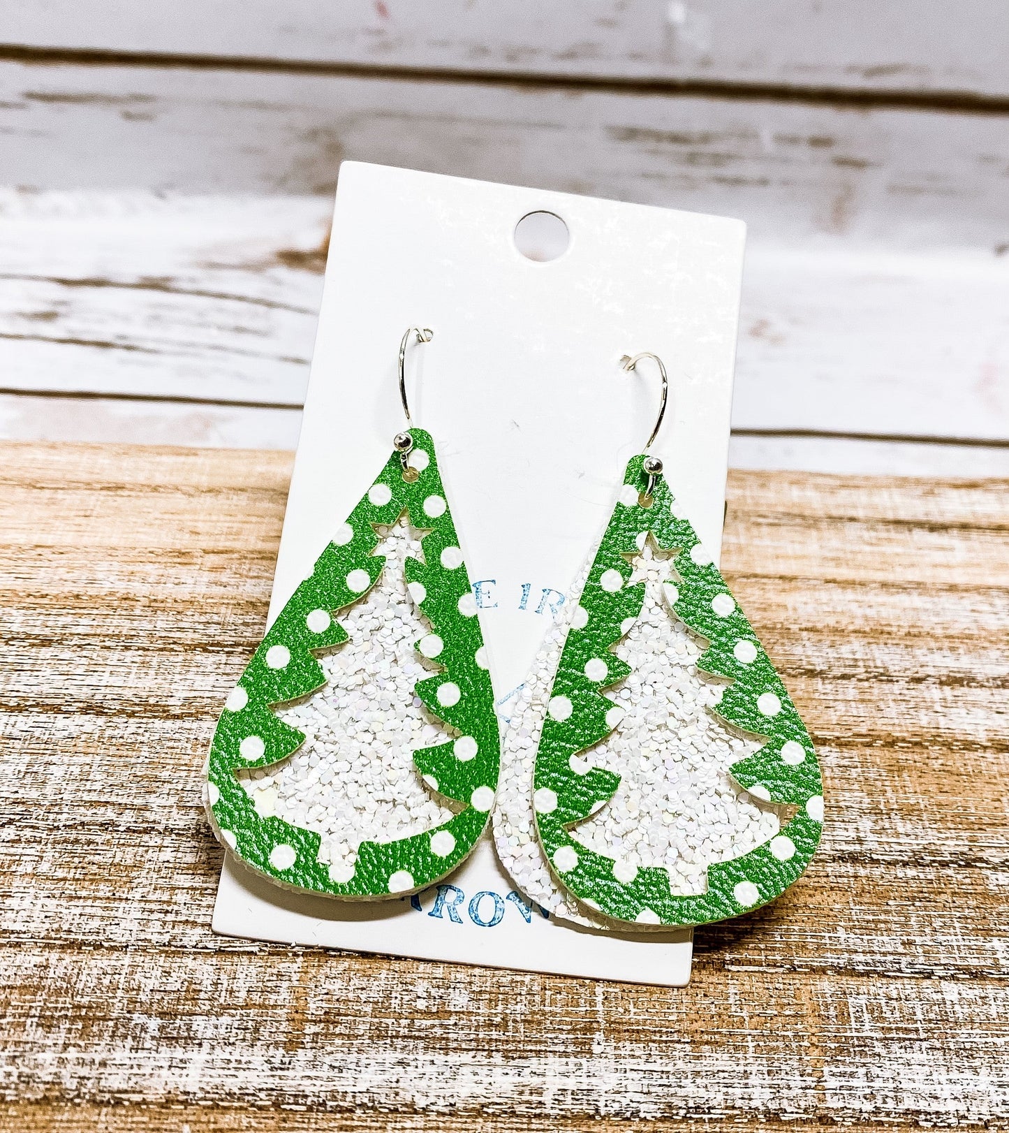 Christmas Trees Double Layered Earrings