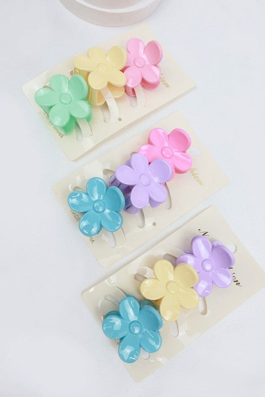 Mini Flower Claw Clip Set