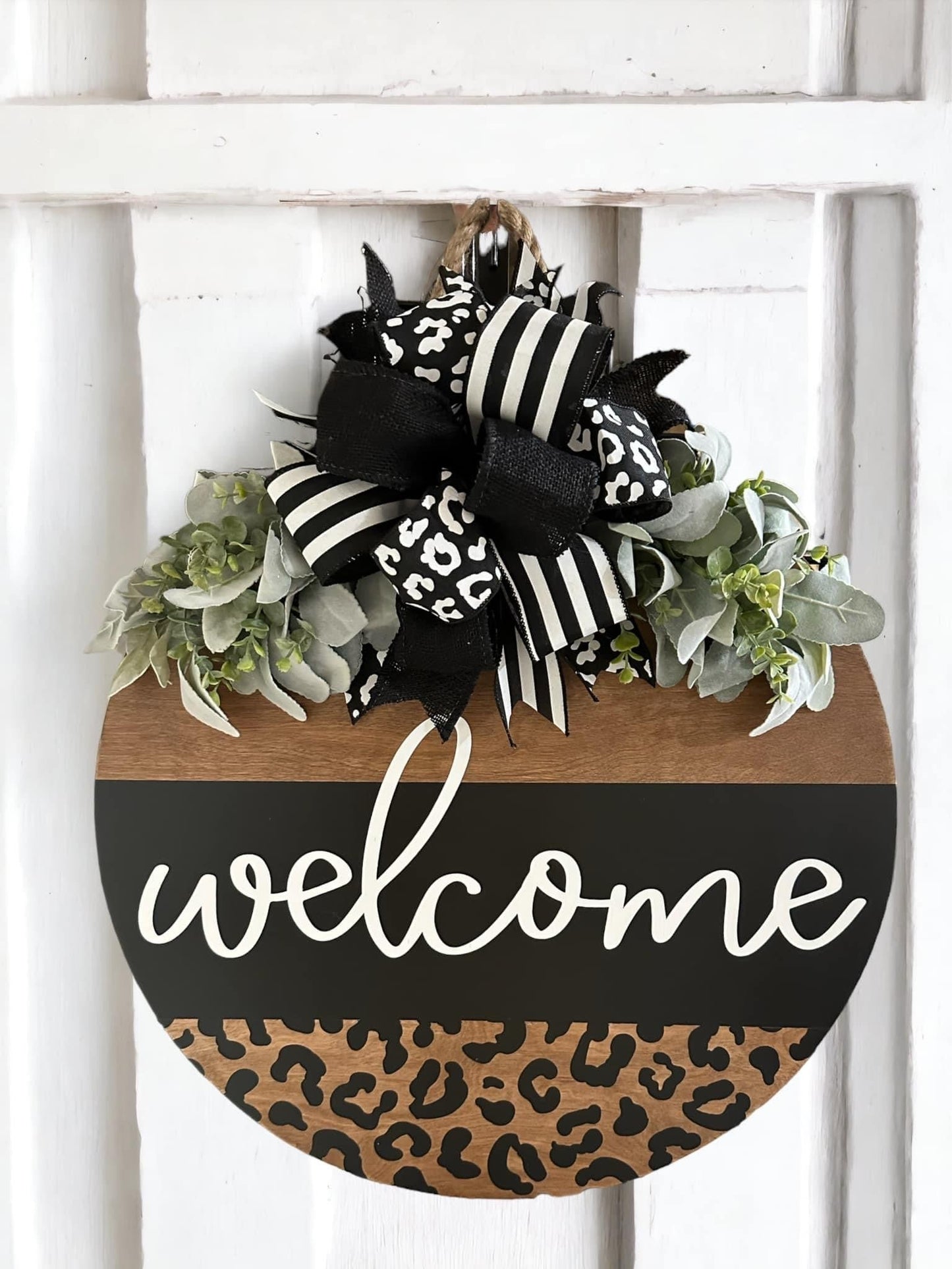 Leopard Welcome Door Hanger